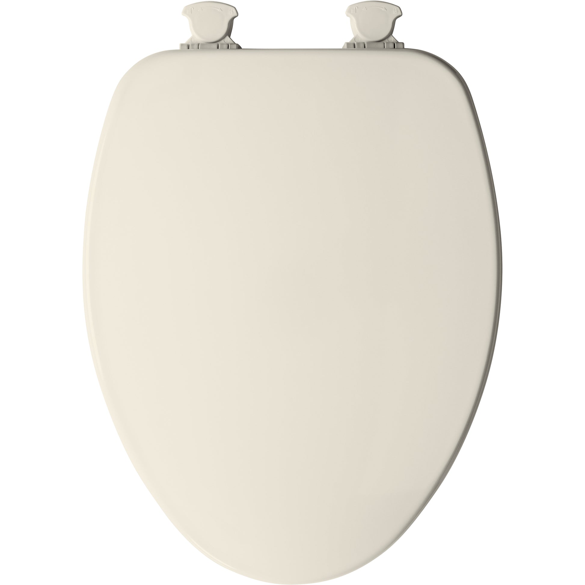 Bemis 585EC Church Elongated Enameled Wood Toilet Seat with Easy·Clean® Hinges - Biscuit
