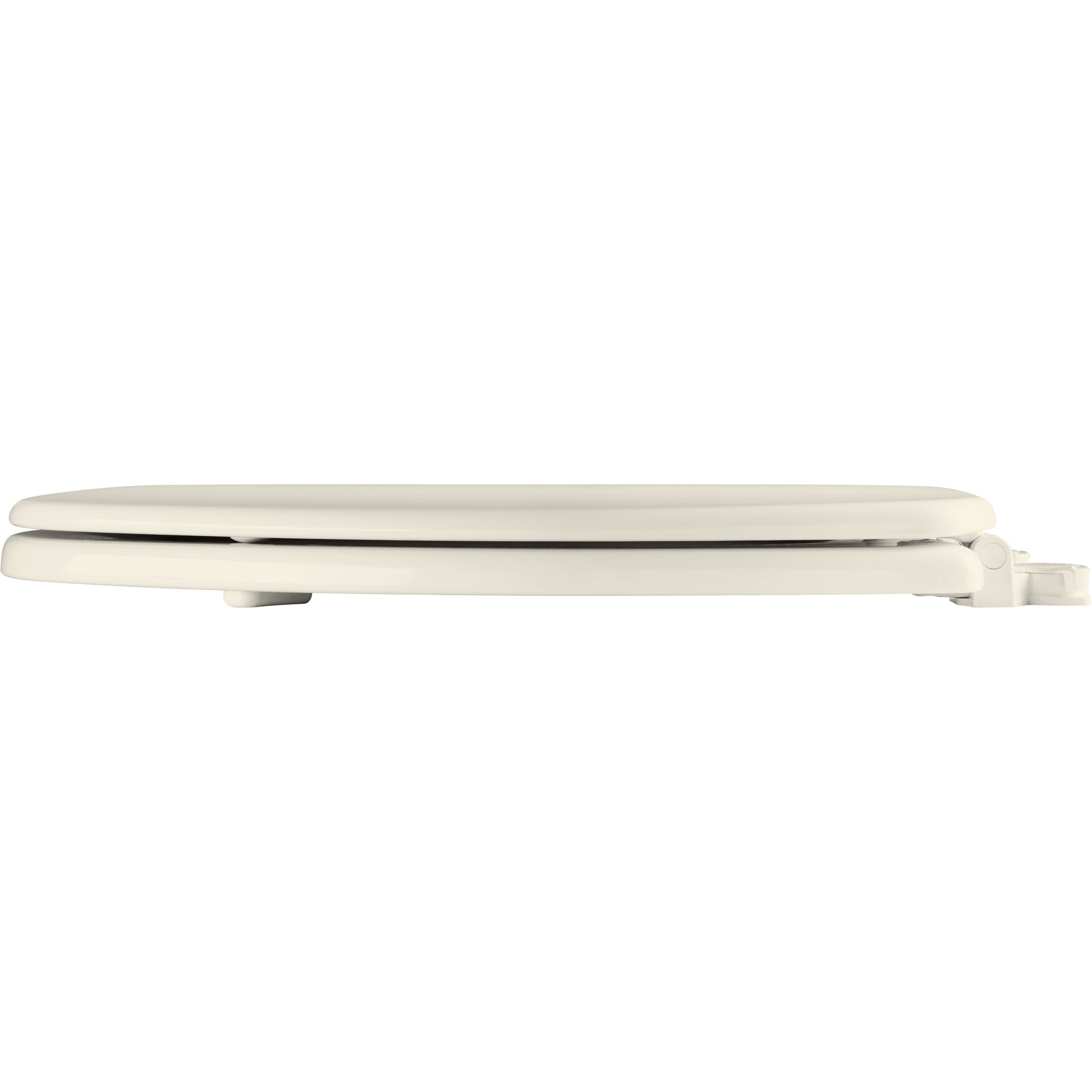 Bemis 585EC Church Elongated Enameled Wood Toilet Seat with Easy·Clean® Hinges - Biscuit