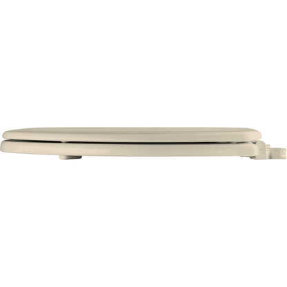 Bemis 585EC Church Elongated Enameled Wood Toilet Seat with Easy·Clean® Hinges - Bone