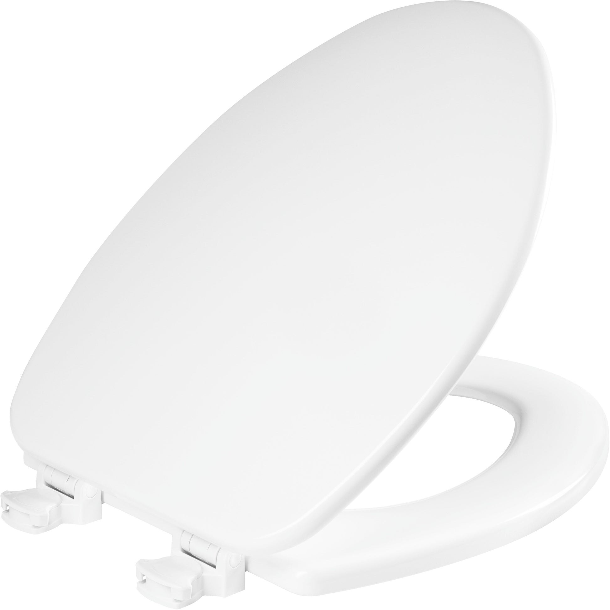 Bemis 585EC Church Elongated Enameled Wood Toilet Seat with Easy·Clean® Hinges - White