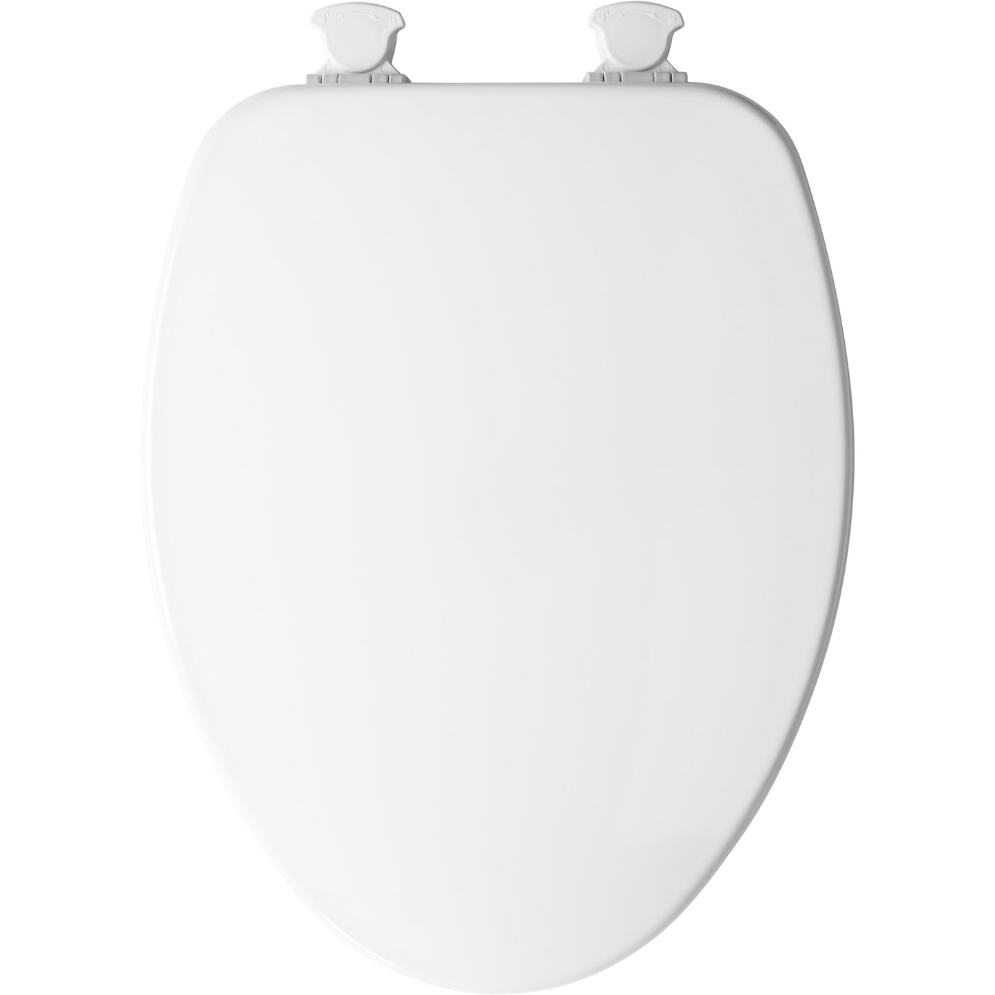 Bemis 585EC Church Elongated Enameled Wood Toilet Seat with Easy·Clean® Hinges - White