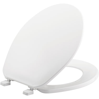 Bemis 70 Round Plastic Closed Front with Cover Toilet Seat with Top·Tite® Hinges - White
