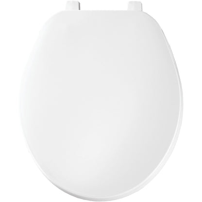 Bemis 70 Round Plastic Closed Front with Cover Toilet Seat with Top·Tite® Hinges - White