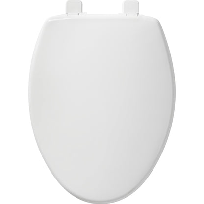 Bemis 7300SL Elongated Hospitality Plastic Toilet Seat in White with Stay·Tite® Seat Fastening System™ and Whisper·Close® - White