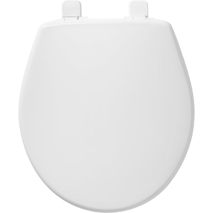 Bemis 730SL Round Hospitality Plastic Toilet Seat in White with Stay·Tite® Seat Fastening System™ and Whisper·Close® - White