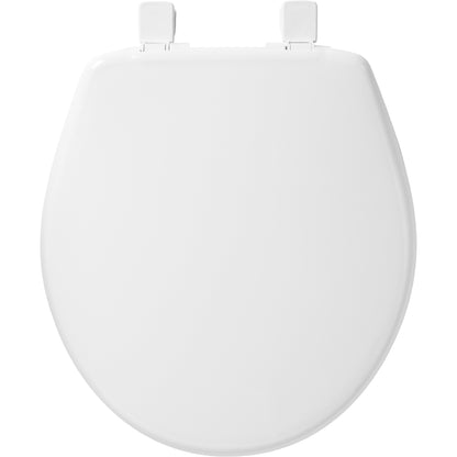 Bemis 730SLEC Round Plastic Toilet Seat in White Featuring Easy·Clean® and Whisper·Close® - White