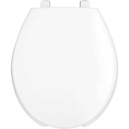 Bemis 7750TDG Round Open Front With Cover Hospitality Commercial Plastic Toilet Seat in White Stay·Tite® Commercial Fastening System™ and DuraGuard® - White