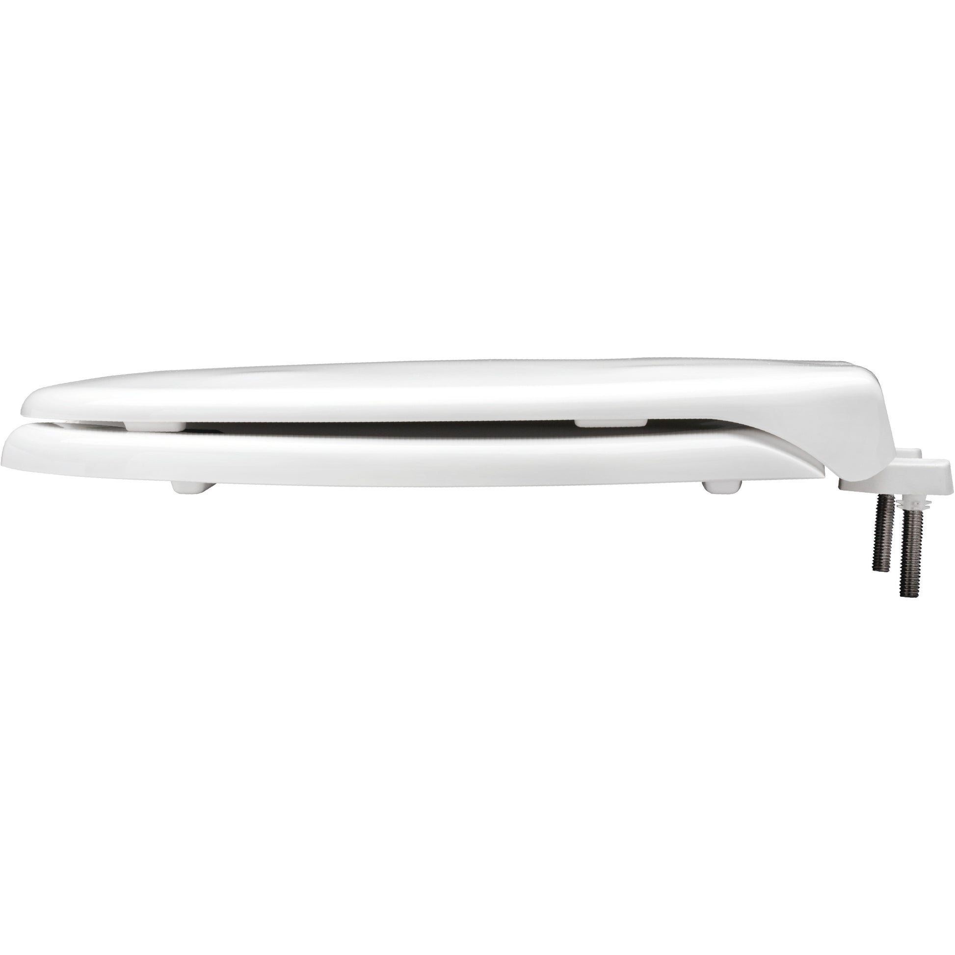 Bemis 7750TDG Round Open Front With Cover Hospitality Commercial Plastic Toilet Seat in White Stay·Tite® Commercial Fastening System™ and DuraGuard® - White