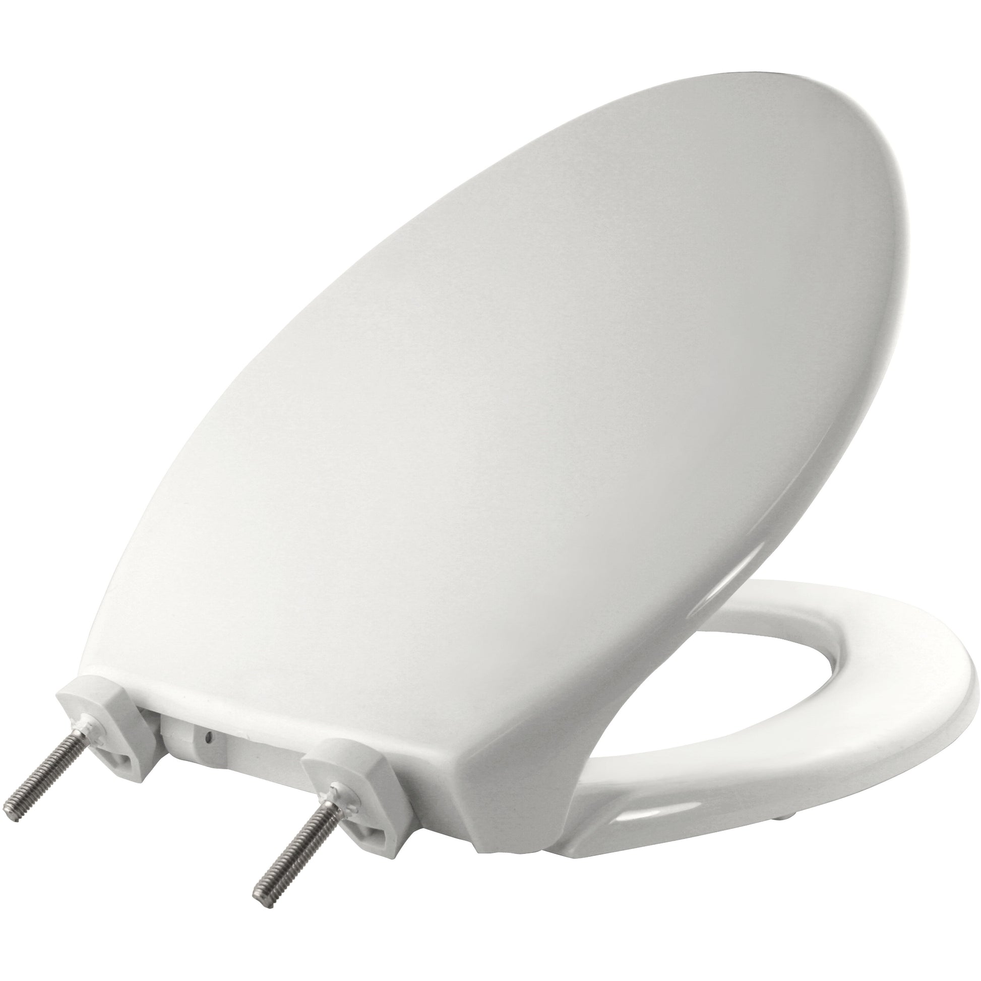 Bemis 7800TDG Elongated Hospitality Plastic Toilet Seat in White Featuring Stay·Tite® Commercial Fastening System™ and DuraGuard® - White