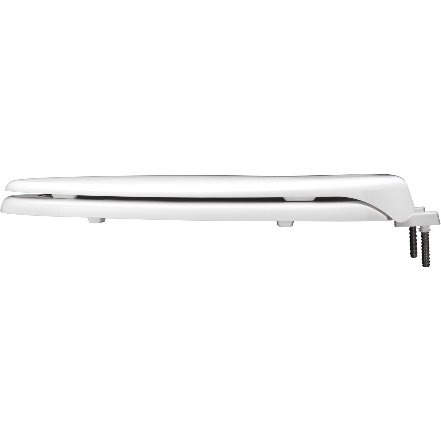 Bemis 7800TDG Elongated Hospitality Plastic Toilet Seat in White Featuring Stay·Tite® Commercial Fastening System™ and DuraGuard® - White