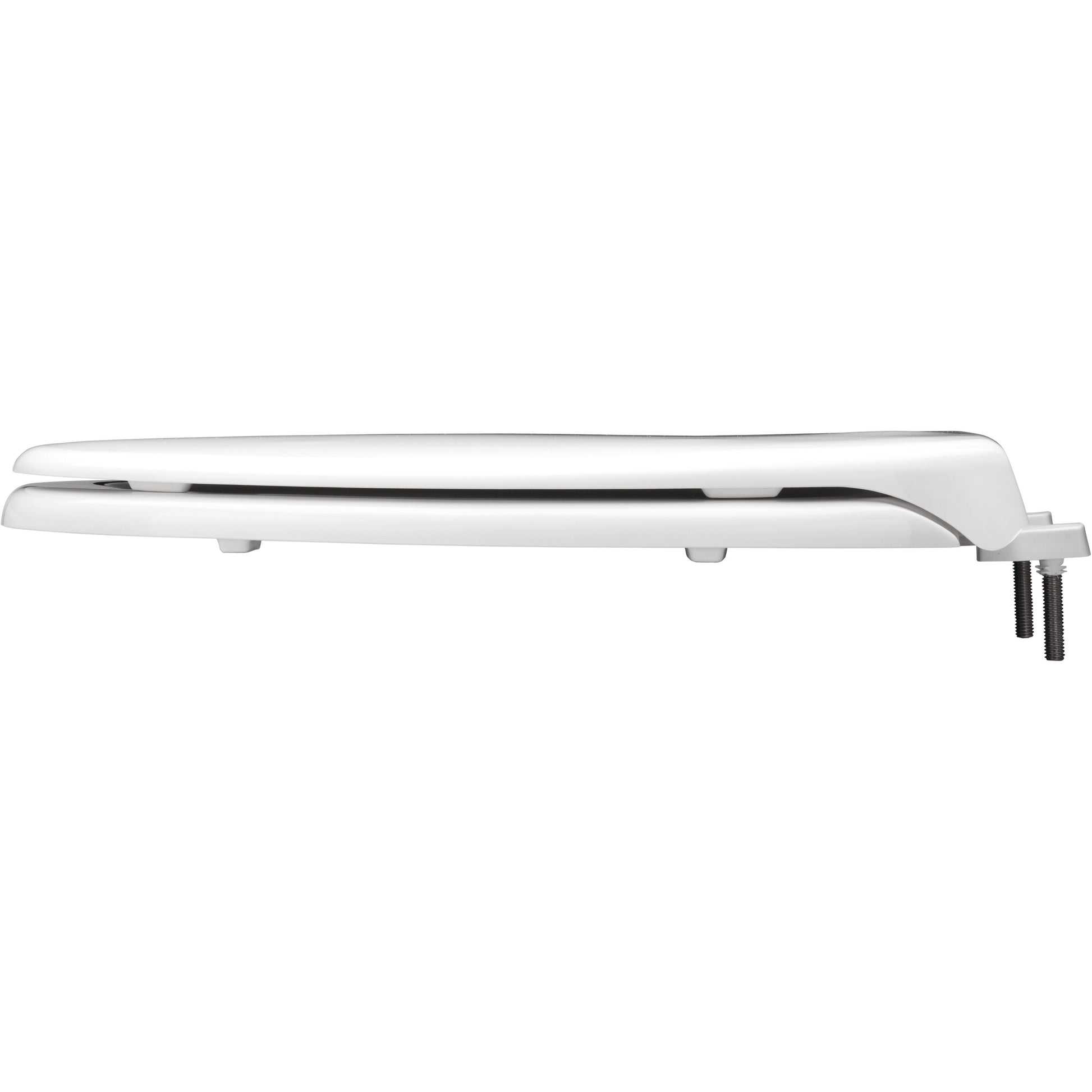 Bemis 7800TDG Elongated Hospitality Plastic Toilet Seat in White Featuring Stay·Tite® Commercial Fastening System™ and DuraGuard® - White