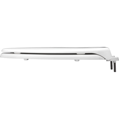 Bemis 7800TDG Elongated Hospitality Plastic Toilet Seat in White Featuring Stay·Tite® Commercial Fastening System™ and DuraGuard® - White