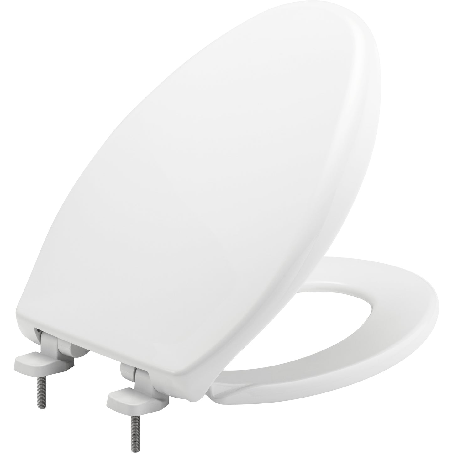 Bemis 7900TDGSL Elongated Hospitality Commercial Plastic Closed Front with Cover Toilet Seat in White Featuring Stay·Tite® Commercial Fastening System™, Whisper·Close®, Super·Grip® Bumpers, and DuraGuard® - White