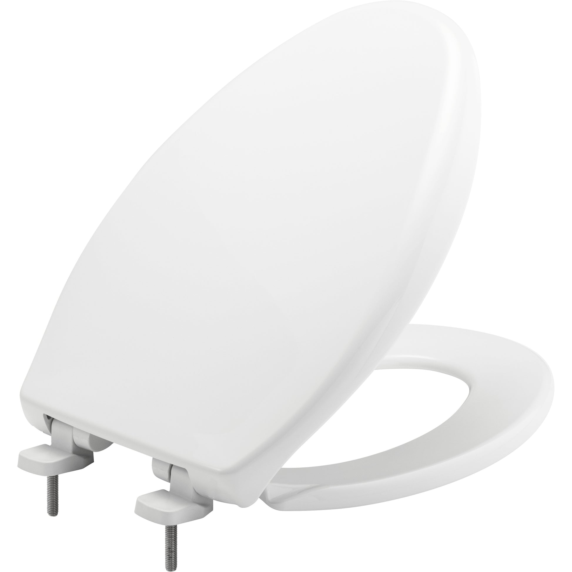 Bemis 7900TDGSL Elongated Hospitality Commercial Plastic Closed Front with Cover Toilet Seat in White Featuring Stay·Tite® Commercial Fastening System™, Whisper·Close®, Super·Grip® Bumpers, and DuraGuard® - White