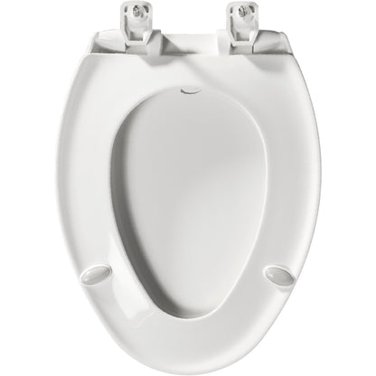 Bemis 7900TDGSL Elongated Hospitality Commercial Plastic Closed Front with Cover Toilet Seat in White Featuring Stay·Tite® Commercial Fastening System™, Whisper·Close®, Super·Grip® Bumpers, and DuraGuard® - White