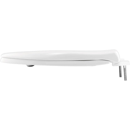Bemis 790TDGSL Round Hospitality Commercial Plastic Closed Front with Cover Toilet Seat in White Featuring Stay·Tite® Commercial Fastening System™, Whisper·Close®, Super·Grip® Bumpers, and DuraGuard® - White