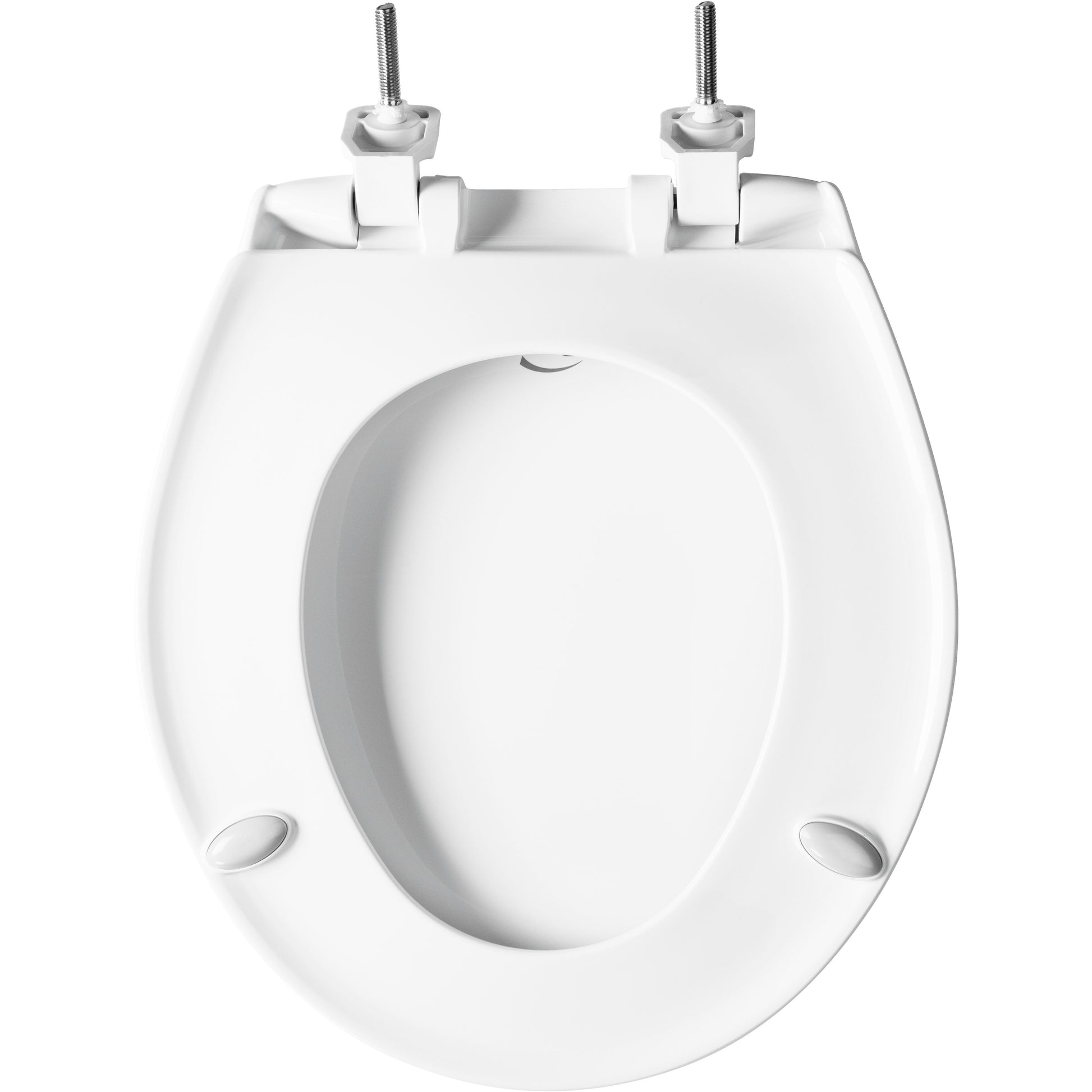 Bemis 790TDGSL Round Hospitality Commercial Plastic Closed Front with Cover Toilet Seat in White Featuring Stay·Tite® Commercial Fastening System™, Whisper·Close®, Super·Grip® Bumpers, and DuraGuard® - White