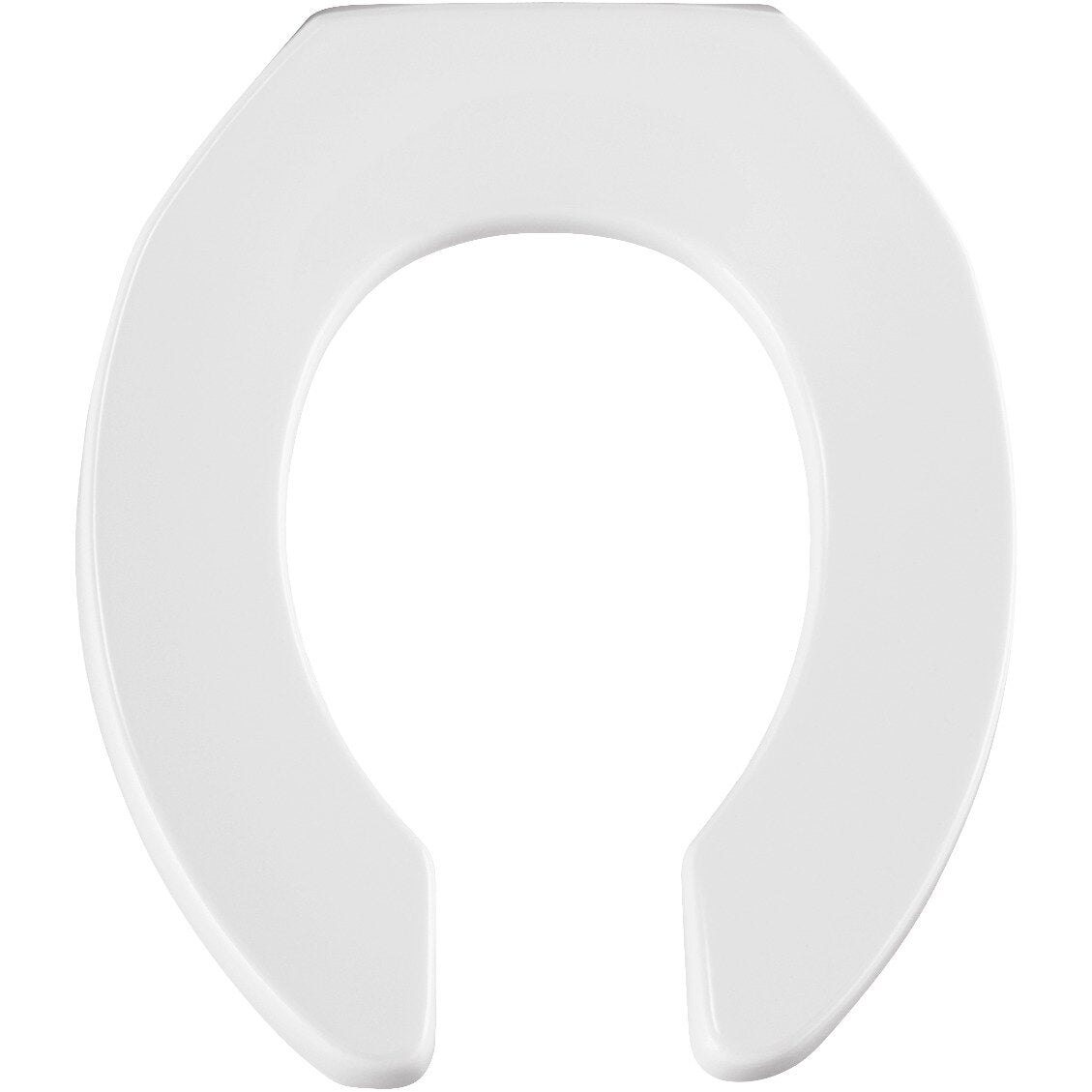 Bemis 955CT Round Open Front Less Cover Commercial Plastic Toilet Seat Featuring Stay·Tite® Commercial Fastening System™ Check Hinge - White
