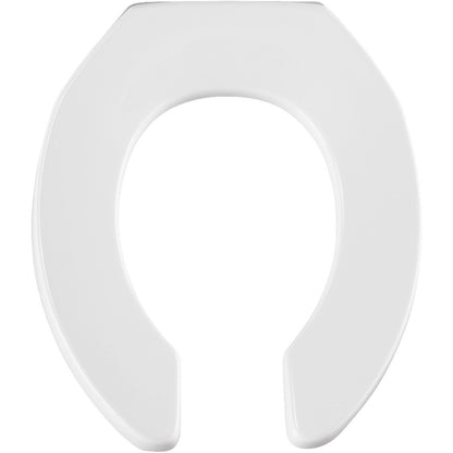 Bemis 955CT Round Open Front Less Cover Commercial Plastic Toilet Seat Featuring Stay·Tite® Commercial Fastening System™ Check Hinge - White