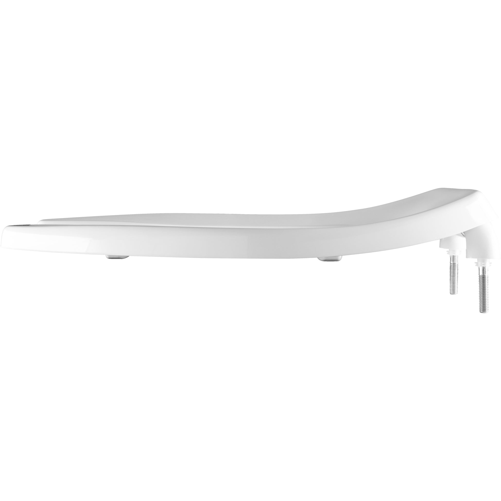 Bemis 95SSCT Olsonite Elongated Open Front Less Cover Commercial Plastic Toilet Seat in White with Stay·Tite® Commercial Fastening System™ and Self-Sustaining Check Hinges - White