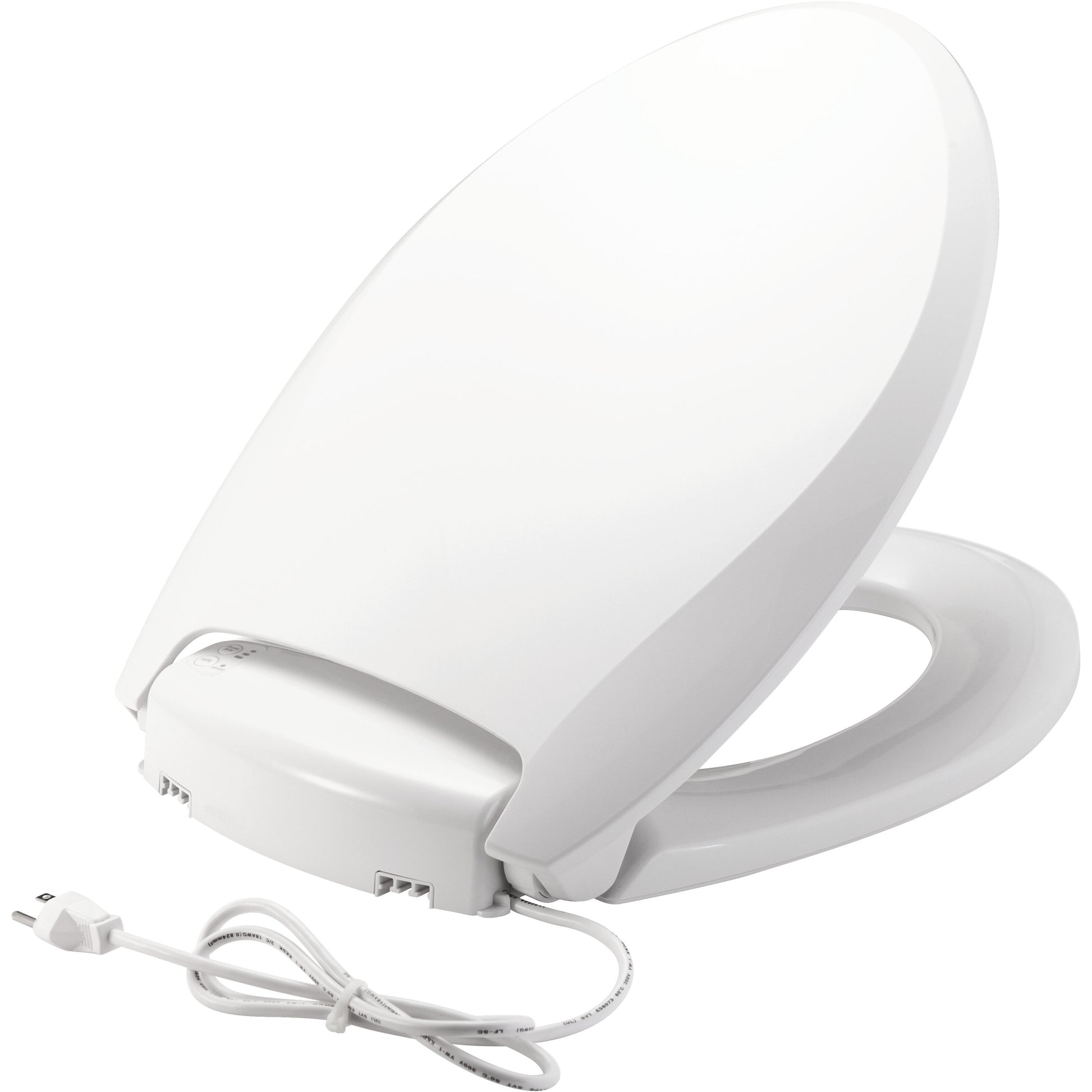 Bemis H1900NL Radiance™ Elongated Plastic Heated Toilet Seat in White Featuring Stay·Tite® Seat Fastening System™, Whisper·Close®, Precision·Fit® and Super·Grip® Bumpers - White