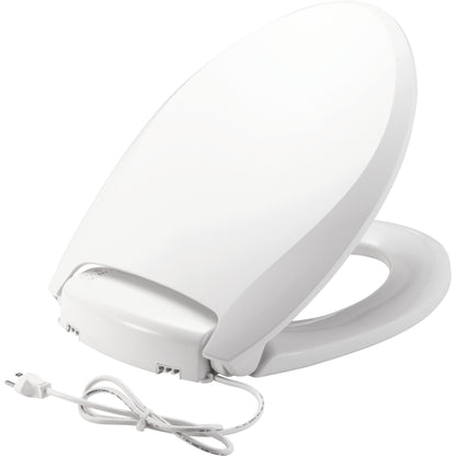 Bemis H1900NL Radiance™ Elongated Plastic Heated Toilet Seat in White Featuring Stay·Tite® Seat Fastening System™, Whisper·Close®, Precision·Fit® and Super·Grip® Bumpers - White