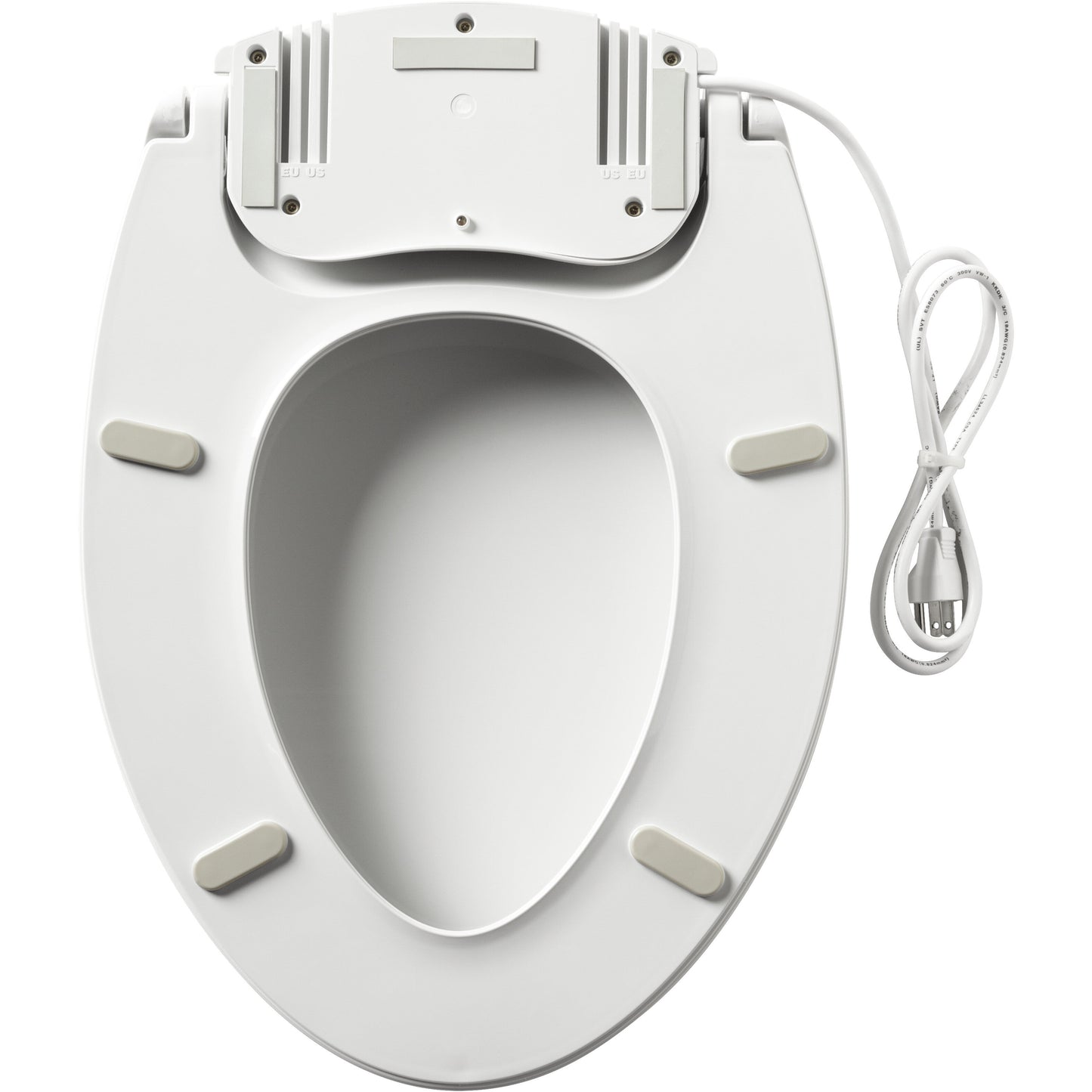 Bemis H1900NL Radiance™ Elongated Plastic Heated Toilet Seat in White Featuring Stay·Tite® Seat Fastening System™, Whisper·Close®, Precision·Fit® and Super·Grip® Bumpers - White