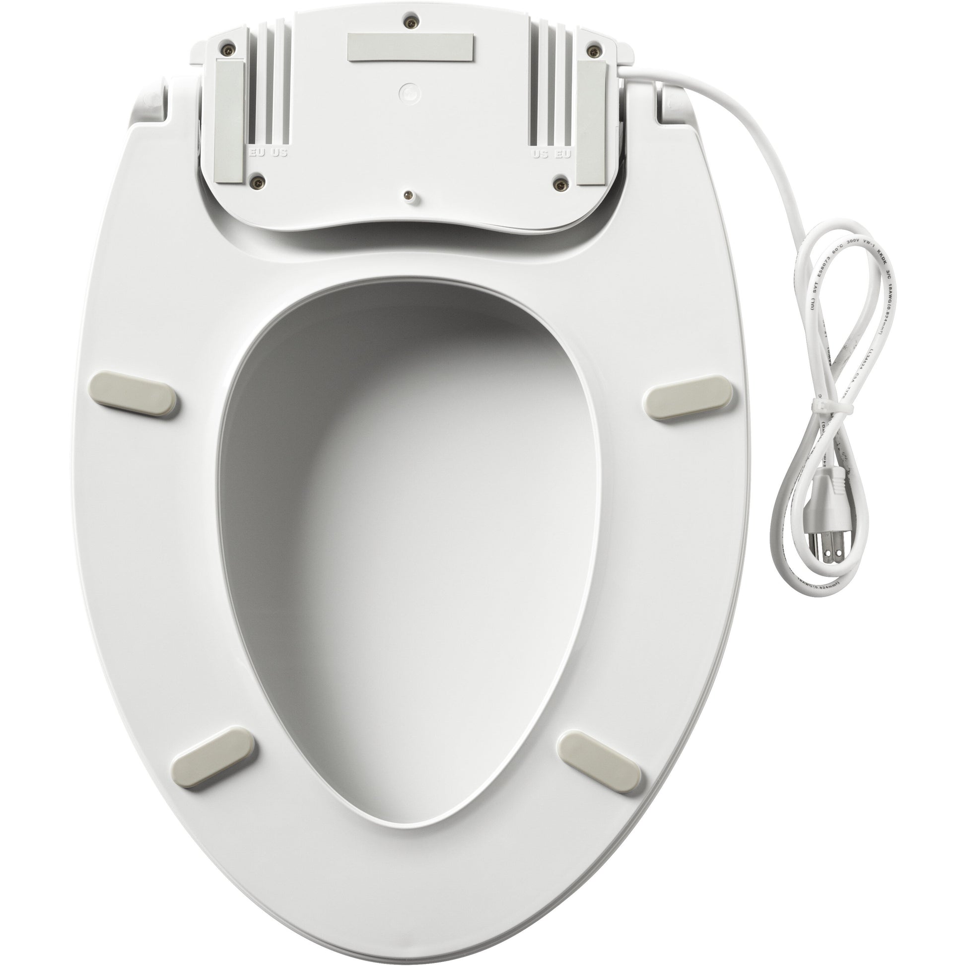 Bemis H1900NL Radiance™ Elongated Plastic Heated Toilet Seat in White Featuring Stay·Tite® Seat Fastening System™, Whisper·Close®, Precision·Fit® and Super·Grip® Bumpers - White