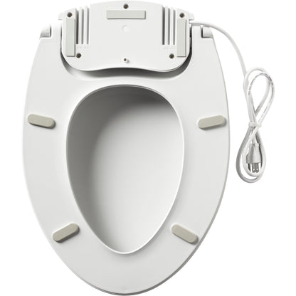 Bemis H1900NL Radiance™ Elongated Plastic Heated Toilet Seat in White Featuring Stay·Tite® Seat Fastening System™, Whisper·Close®, Precision·Fit® and Super·Grip® Bumpers - White