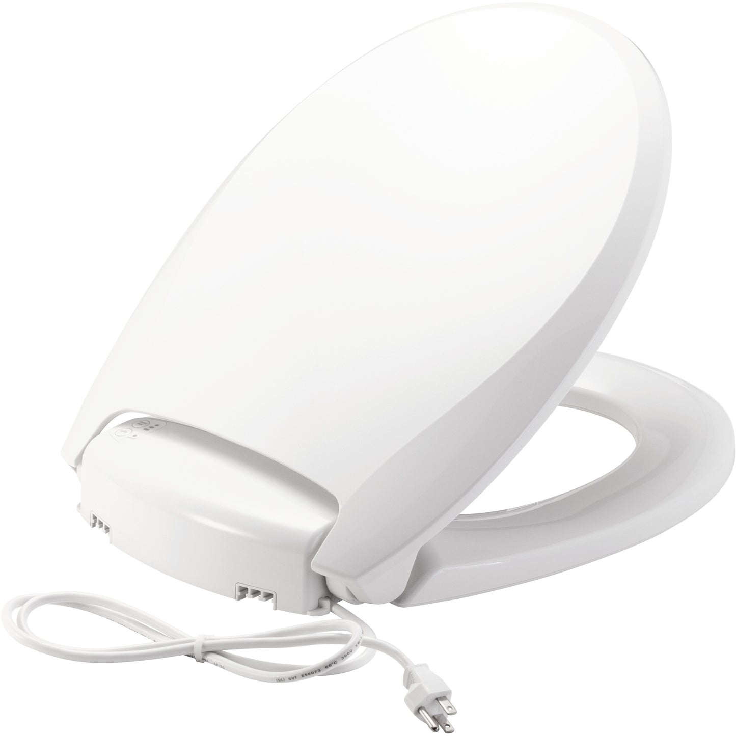 Bemis H900NL Radiance™ Round Plastic Heated Toilet Seat in White Featuring Stay·Tite® Seat Fastening System™, Whisper·Close®, Precision·Fit® and Super·Grip® Bumpers - White