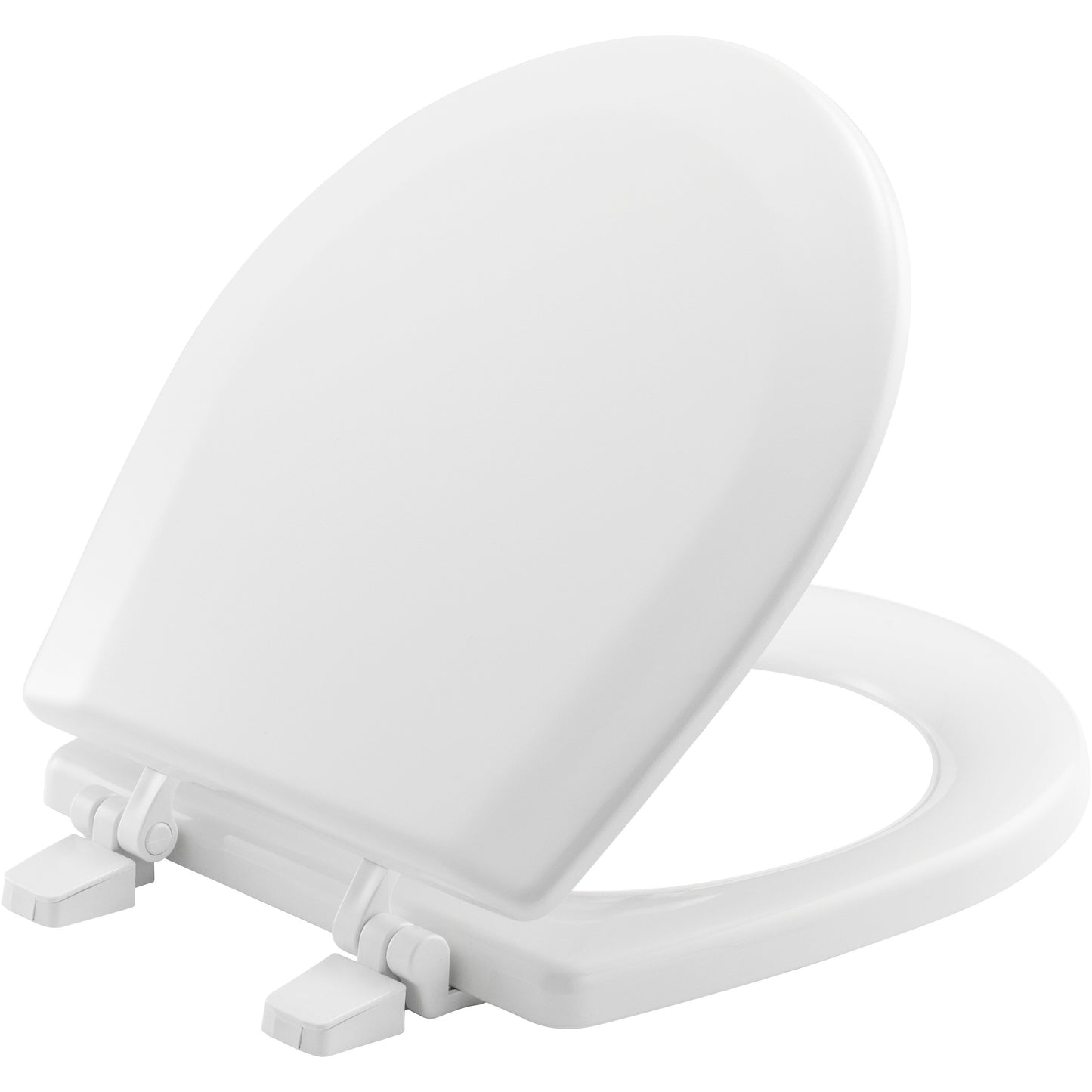 Bemis TC50TTA Round Enameled Wood Marine Toilet Seat with Top·Tite® Hinges - White