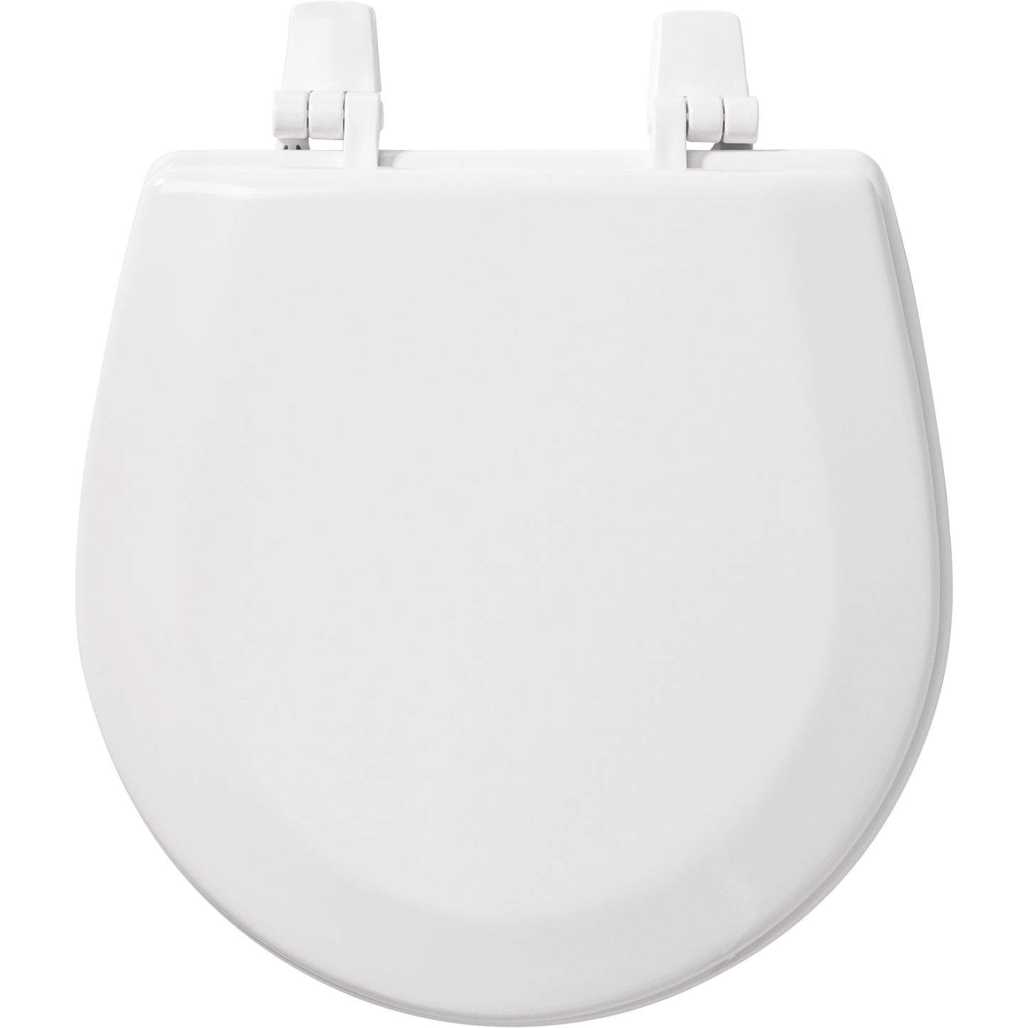 Bemis TC50TTA Round Enameled Wood Marine Toilet Seat with Top·Tite® Hinges - White