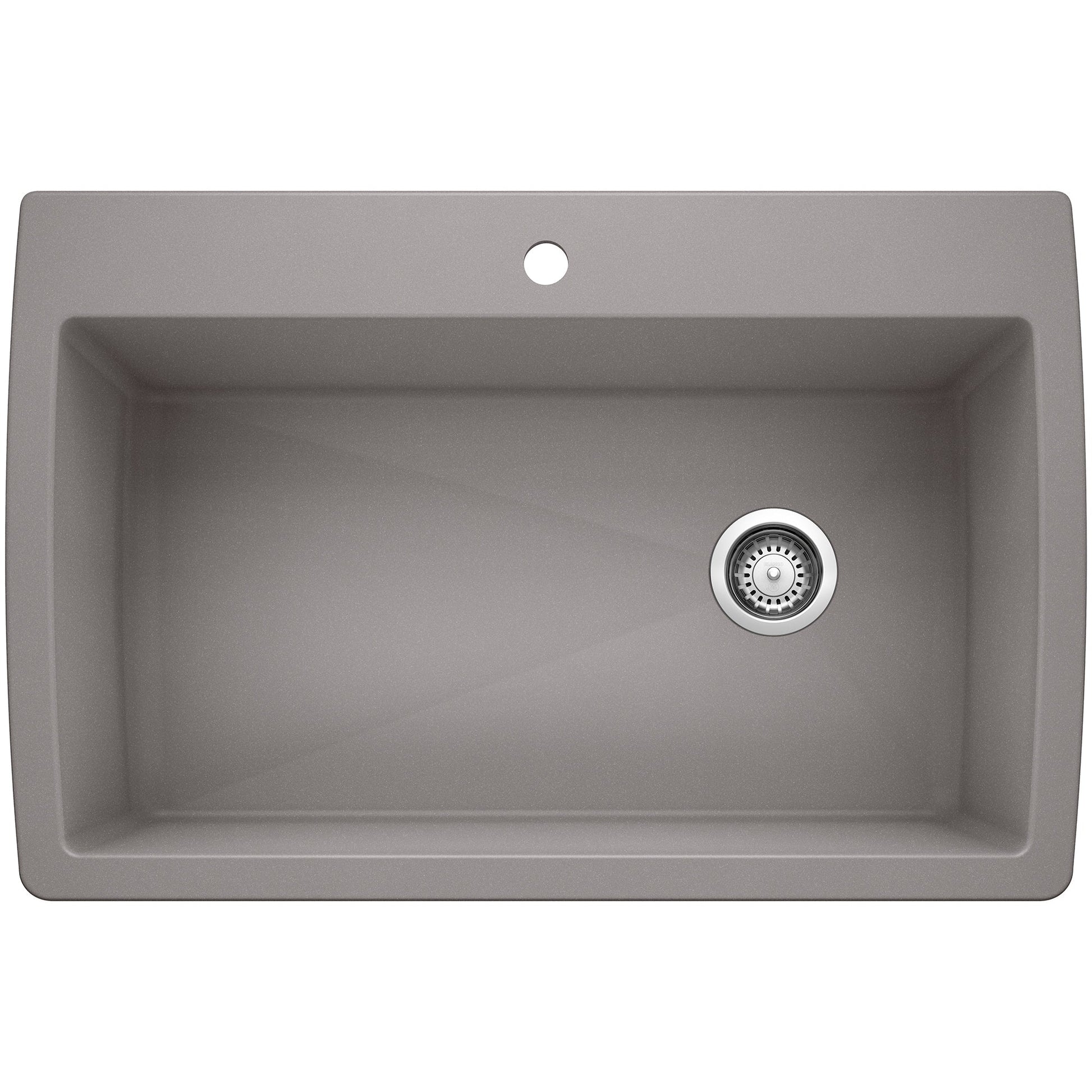 BLANCO 440193 Diamond Super Single Dual Mount Kitchen Sink - Metallic Gray