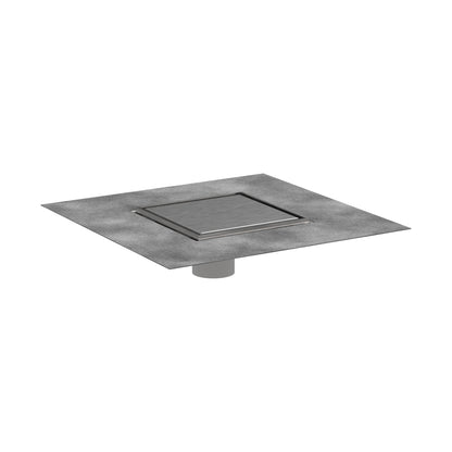 hansgrohe RainDrain Brilliance Point Drain Set 6"x 6" Trim Tileable Rear Cover and Rough