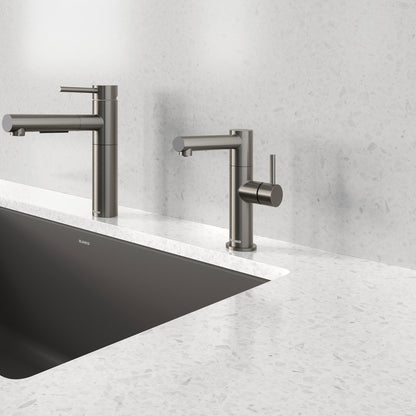 Satin Dark Steel - BLANCO Alta II Low Arc Beverage Faucet - RO Compatible