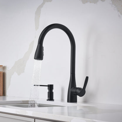 Matte Black - BLANCO Atura Pull-Down Dual-Spray Bar Faucet