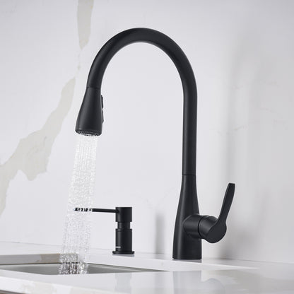 Matte Black - BLANCO Atura Pull-Down Dual-Spray Kitchen Faucet