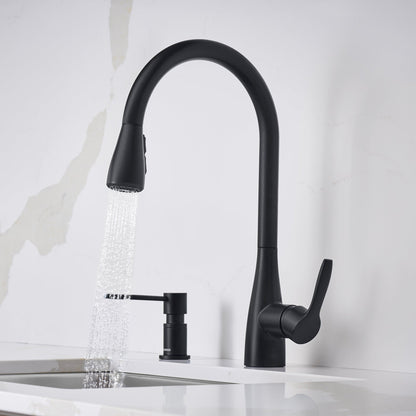 Matte Black - BLANCO Atura Pull-Down Dual-Spray Kitchen Faucet