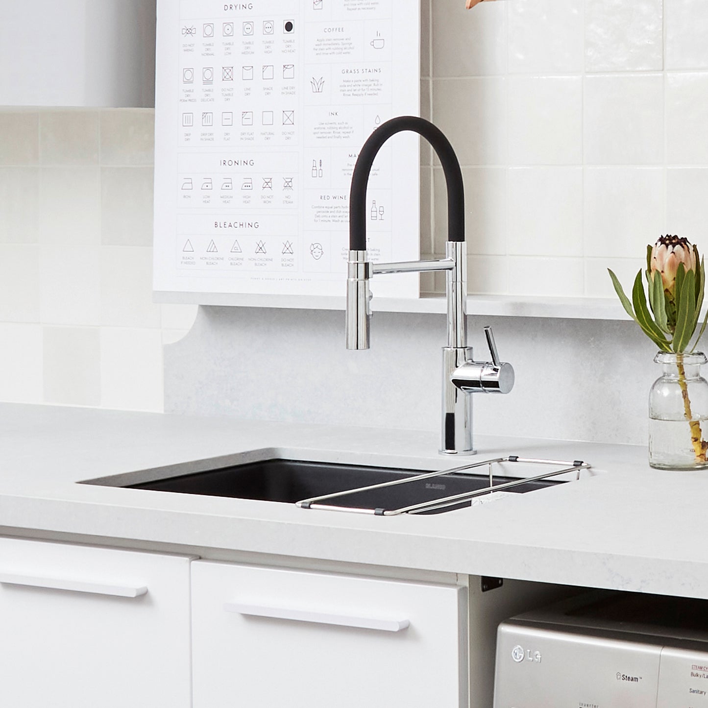 Chrome - BLANCO Catris Flexo Semi-Pro Pull-Down Dual-Spray Kitchen Faucet