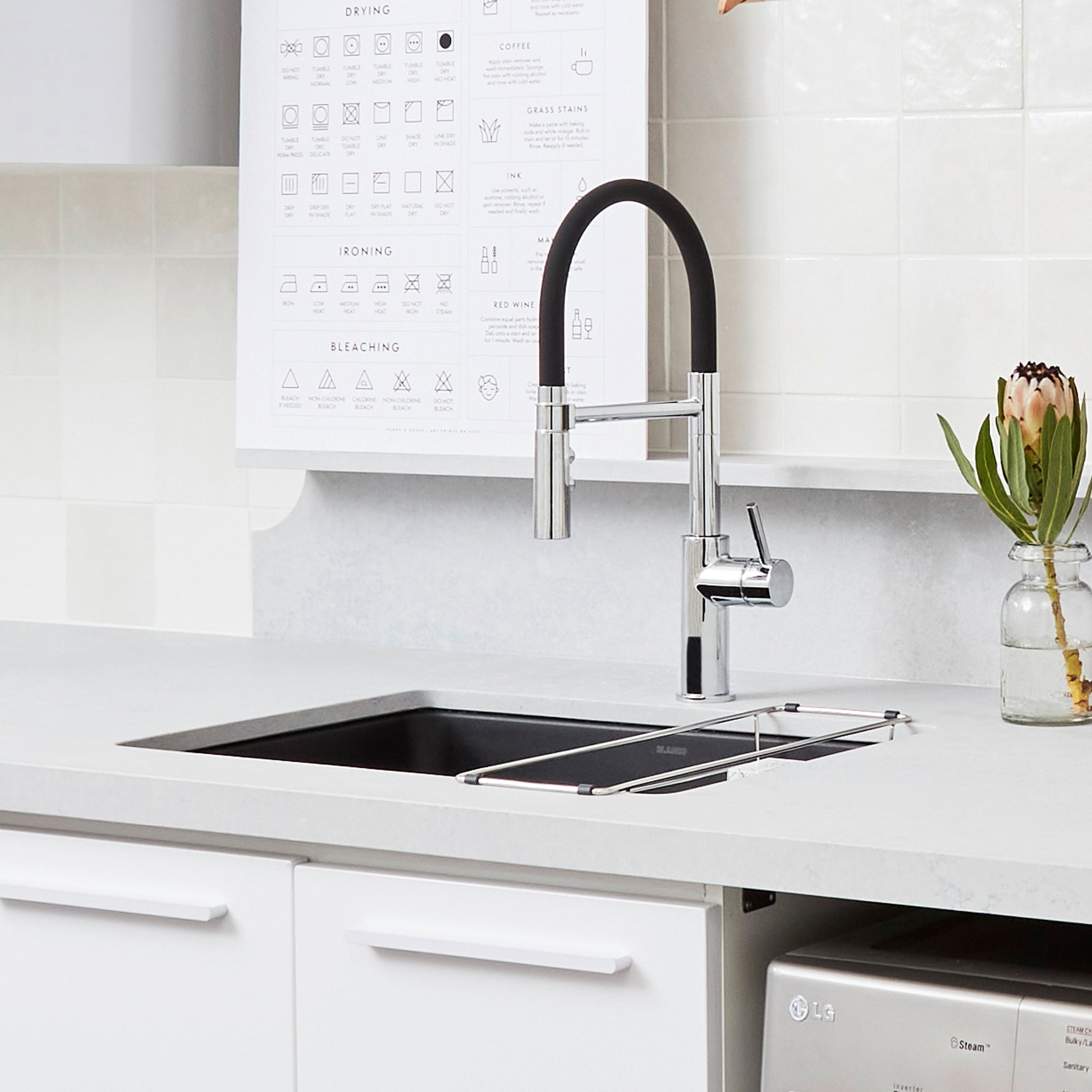 Chrome - BLANCO Catris Flexo Semi-Pro Pull-Down Dual-Spray Kitchen Faucet