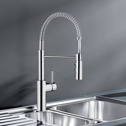 Chrome - BLANCO Catris Semi-Pro Pull-Down Dual-Spray Kitchen Faucet