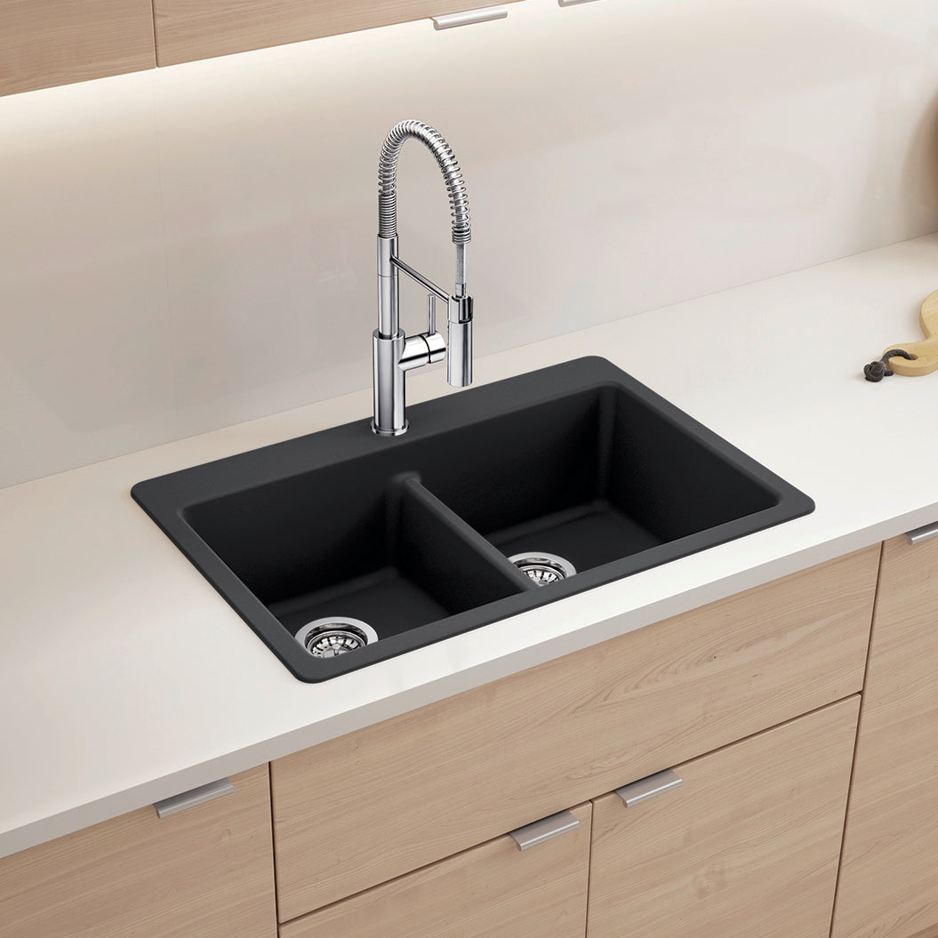 Chrome - BLANCO Catris Semi-Pro Pull-Down Dual-Spray Kitchen Faucet