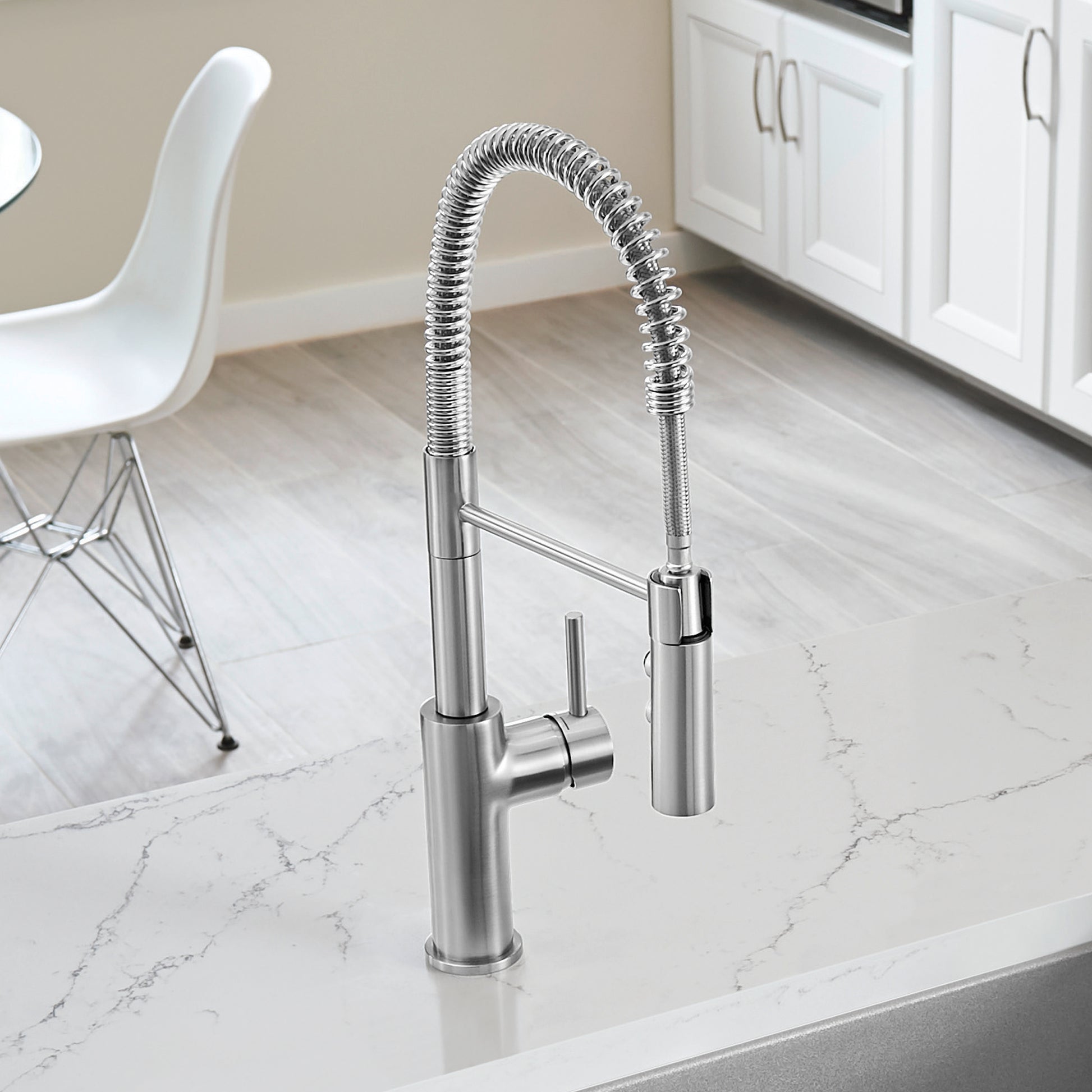 Pvd Steel - BLANCO Catris Semi-Pro Pull-Down Dual-Spray Kitchen Faucet
