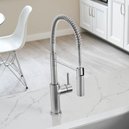 Pvd Steel - BLANCO Catris Semi-Pro Pull-Down Dual-Spray Kitchen Faucet