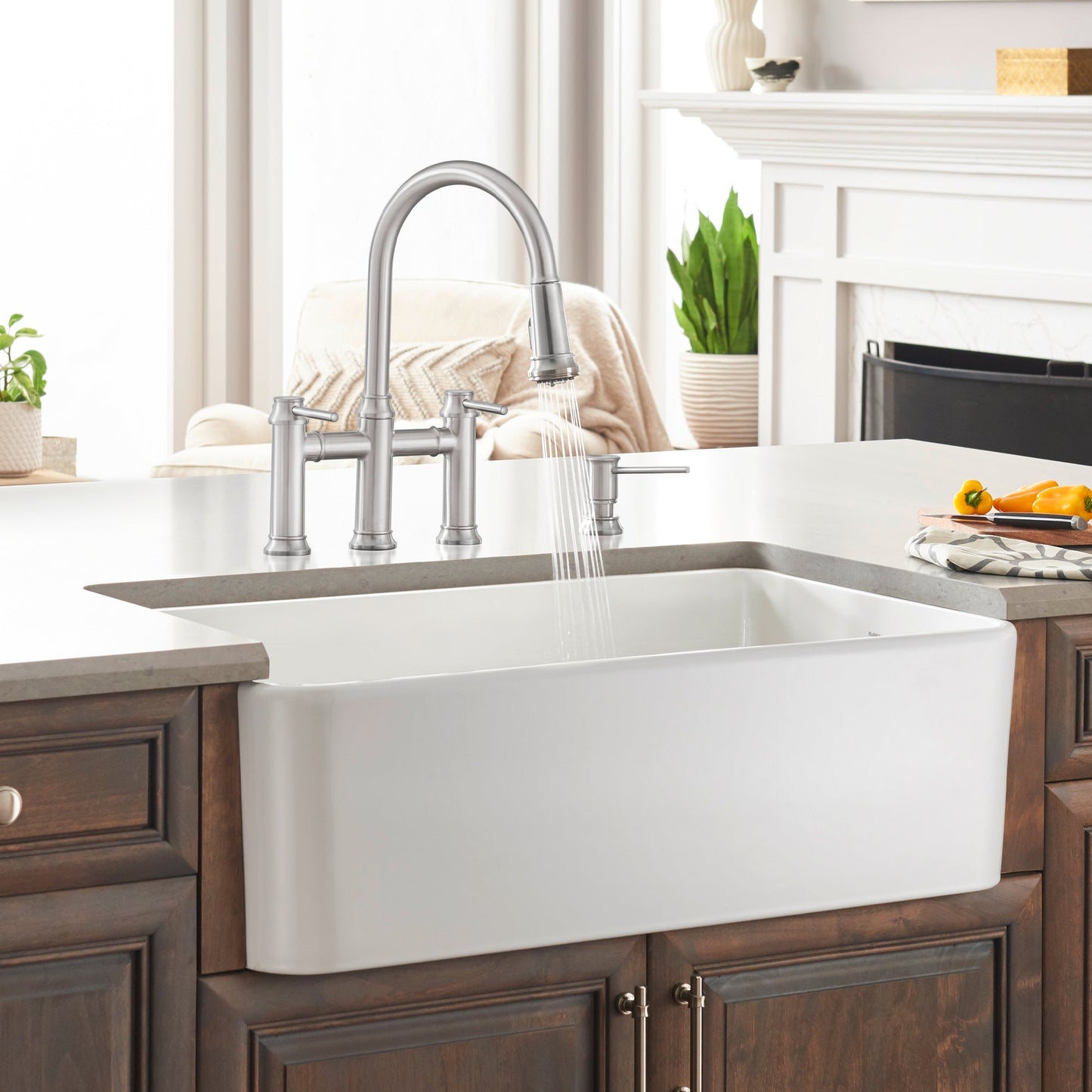 BLANCO Cerana 33" Fireclay Single Bowl Apron-Front Farmhouse Sink