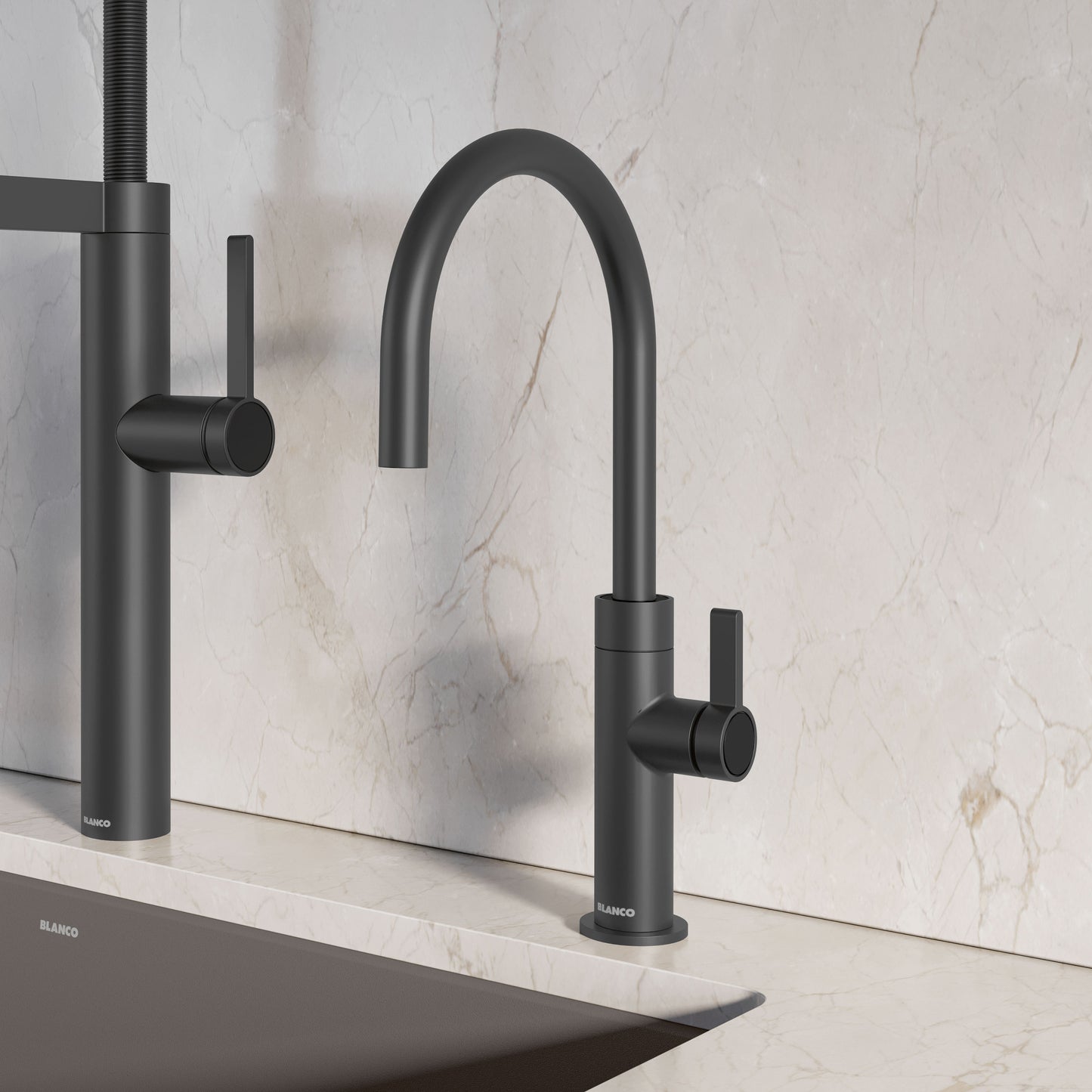 Matte Black - BLANCO Culina II High Arc Beverage Faucet - RO Compatible