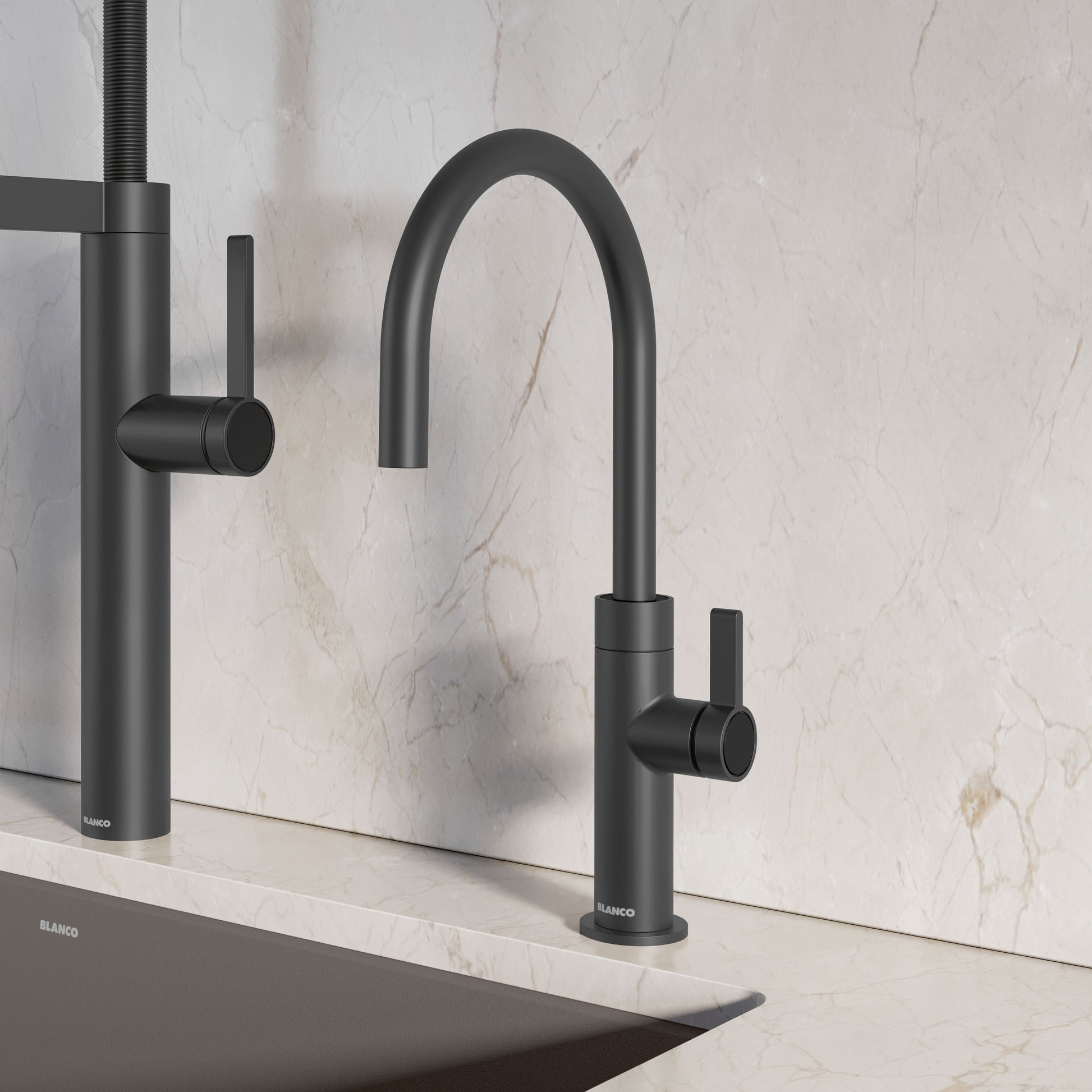 Matte Black - BLANCO Culina II High Arc Beverage Faucet - RO Compatible