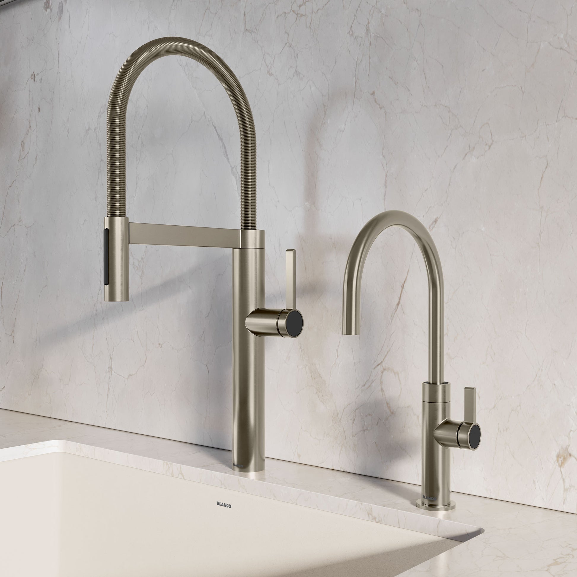 Satin Platinum - BLANCO Culina II High Arc Beverage Faucet - RO Compatible