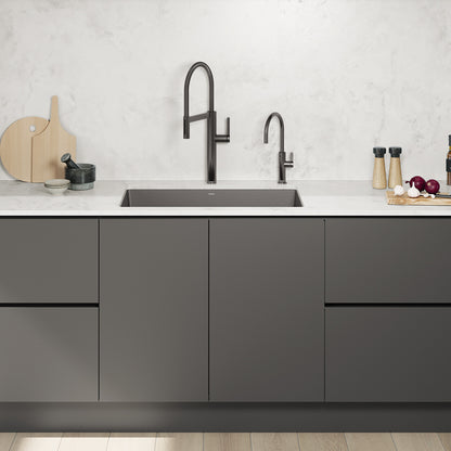Satin Dark Steel - BLANCO Culina II Semi-Pro Pull-Down Dual-Spray Kitchen Faucet