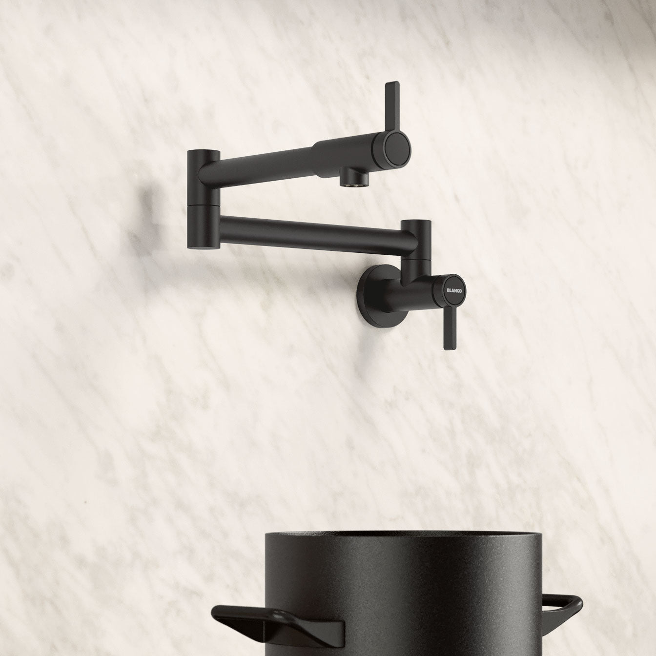 Matte Black - BLANCO Culina II Wall-Mounted Pot Filler